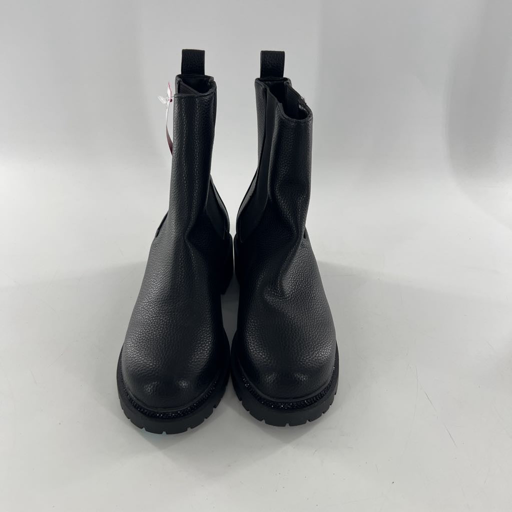 6 vegan leather chunky lug sole boot