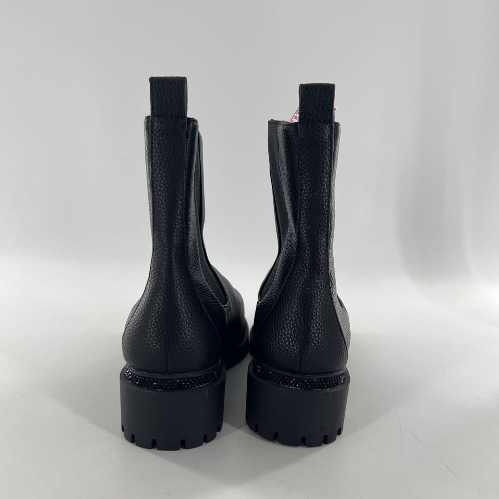 6 vegan leather chunky lug sole boot