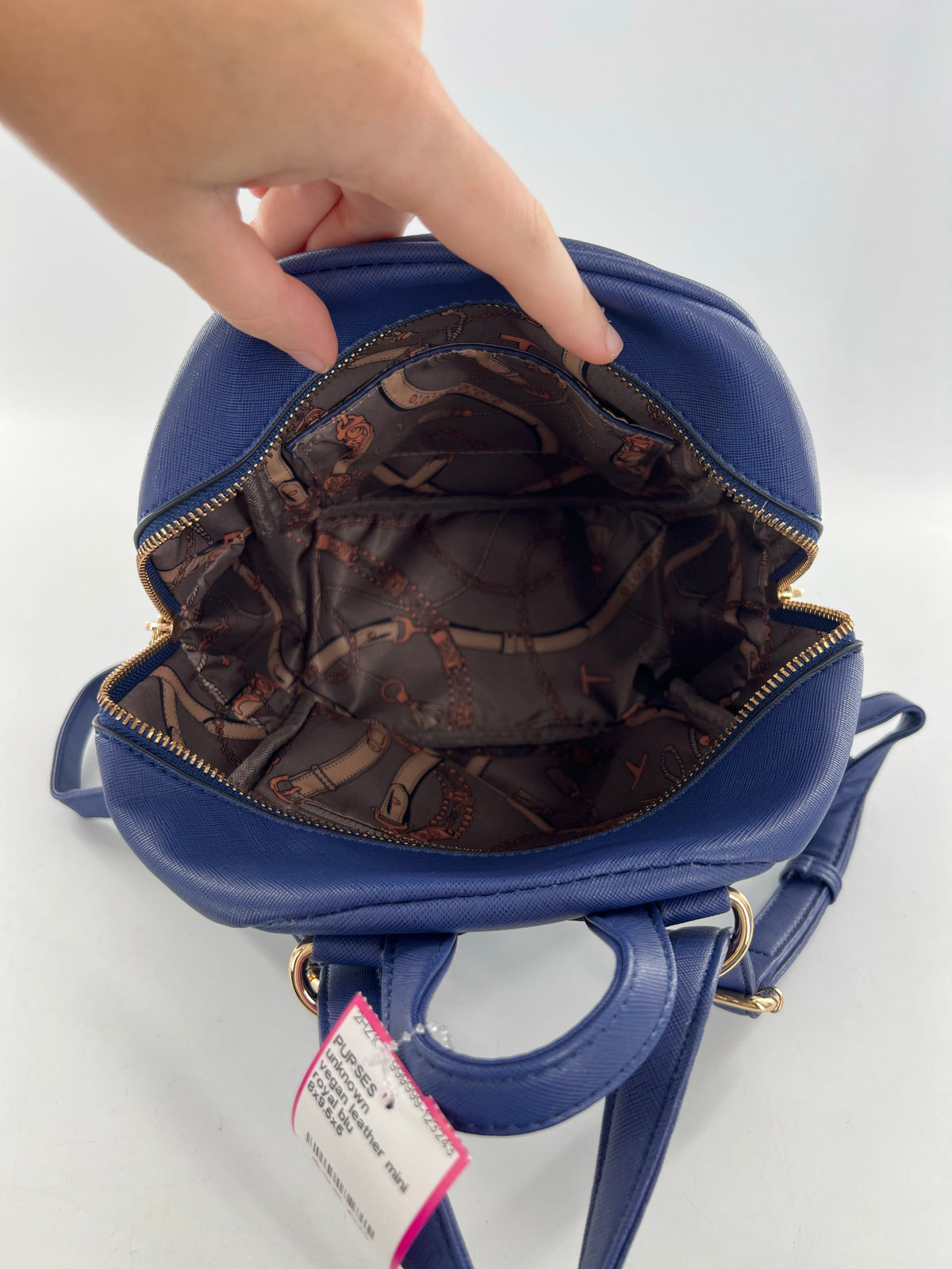 vegan leather mini backpack