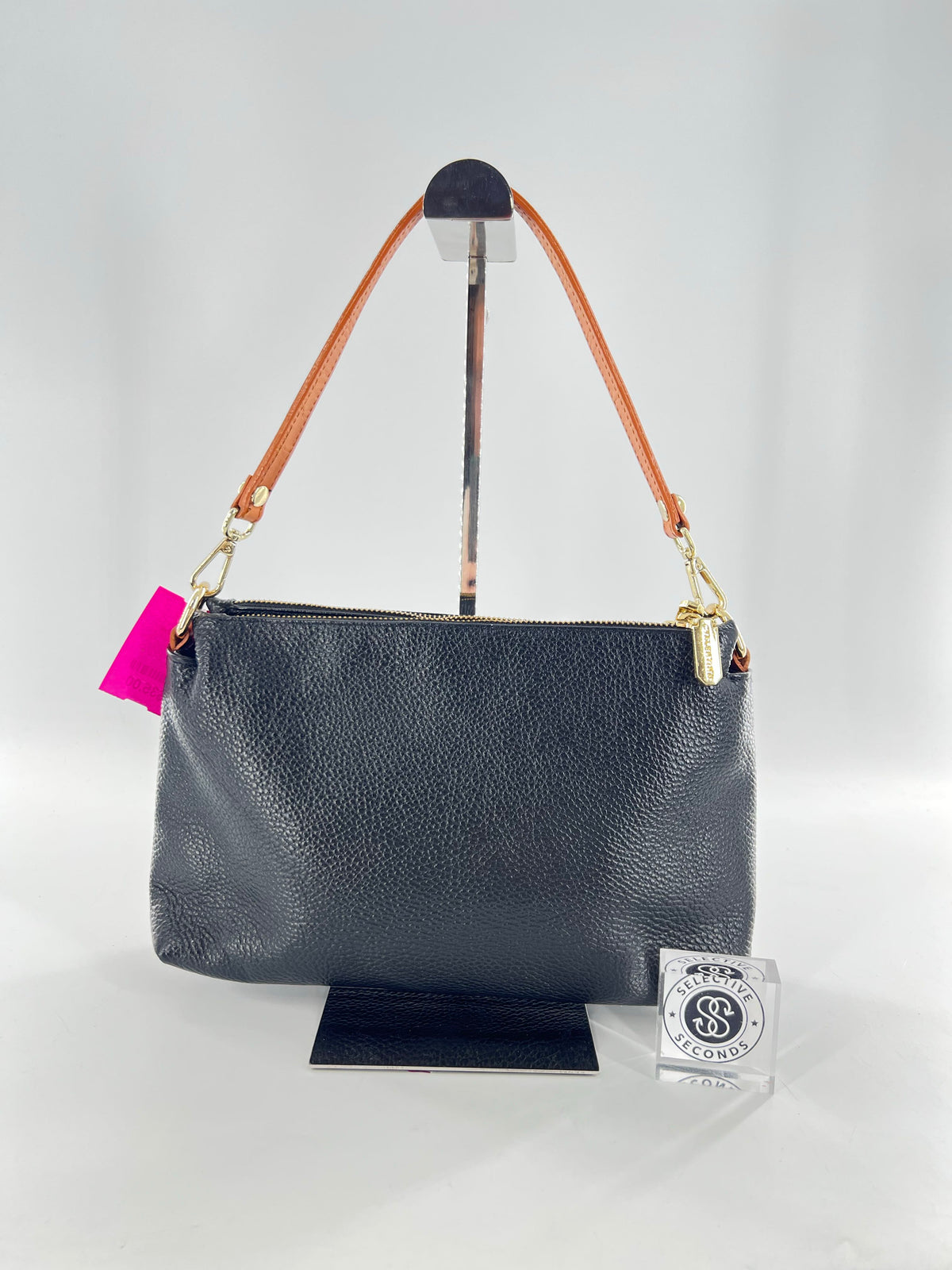 pebbled leather shoulder bag
