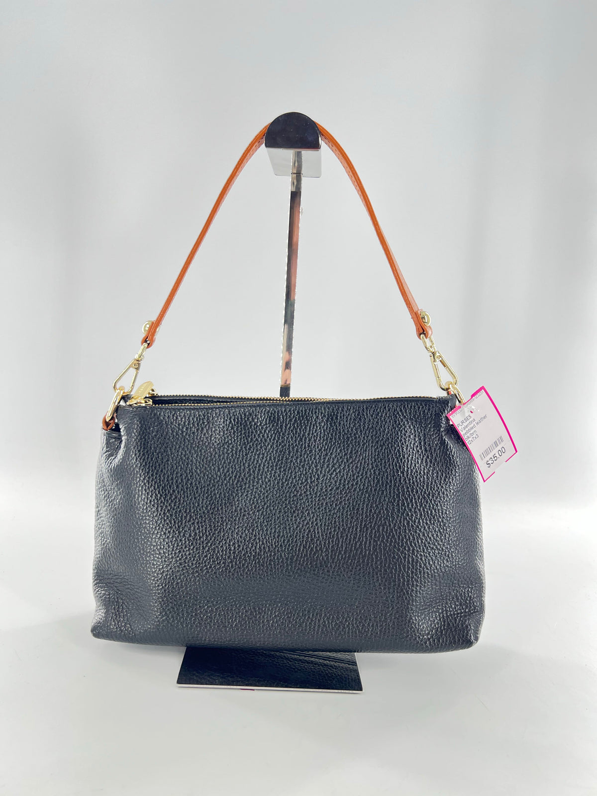 pebbled leather shoulder bag