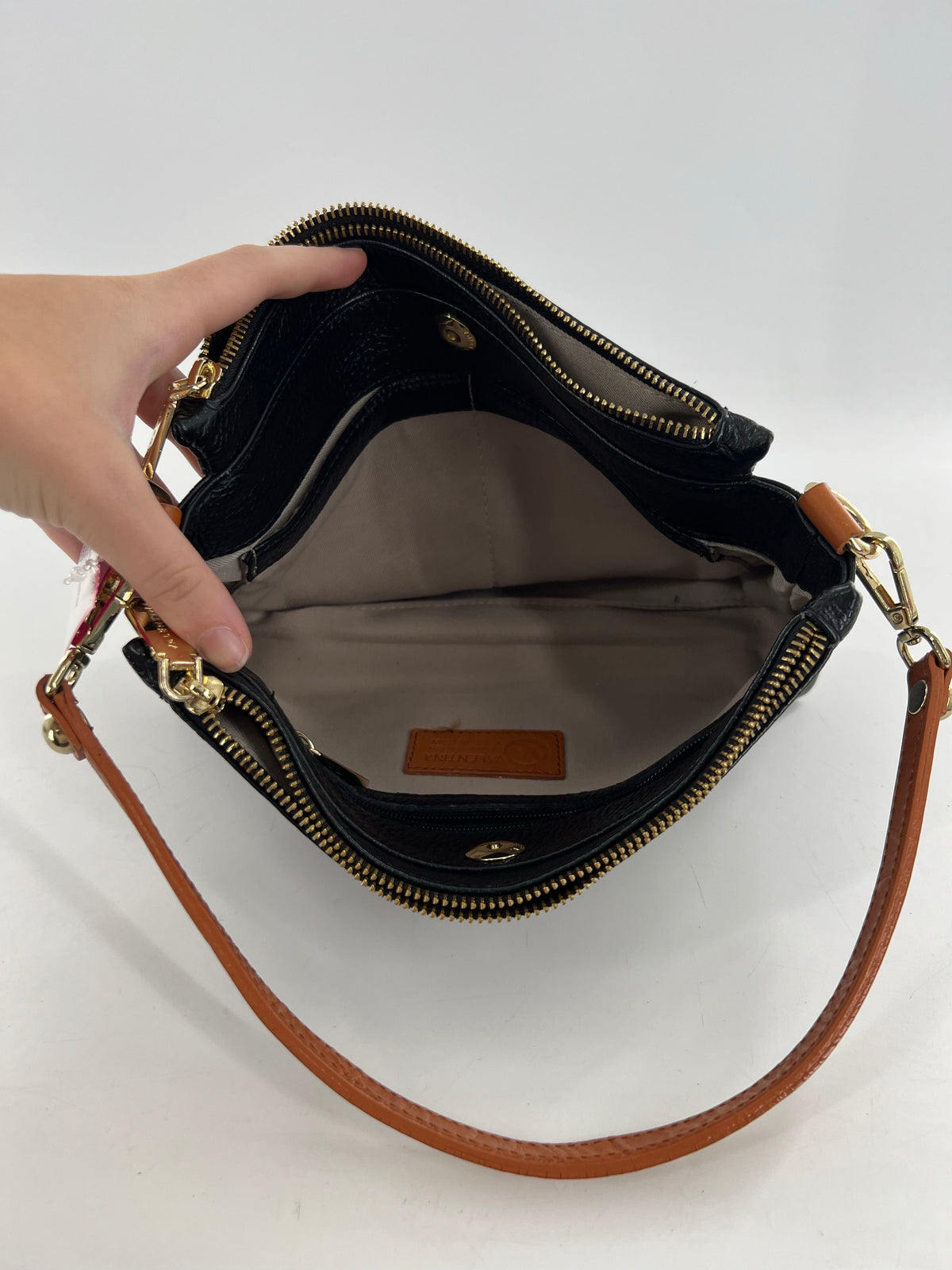 pebbled leather shoulder bag