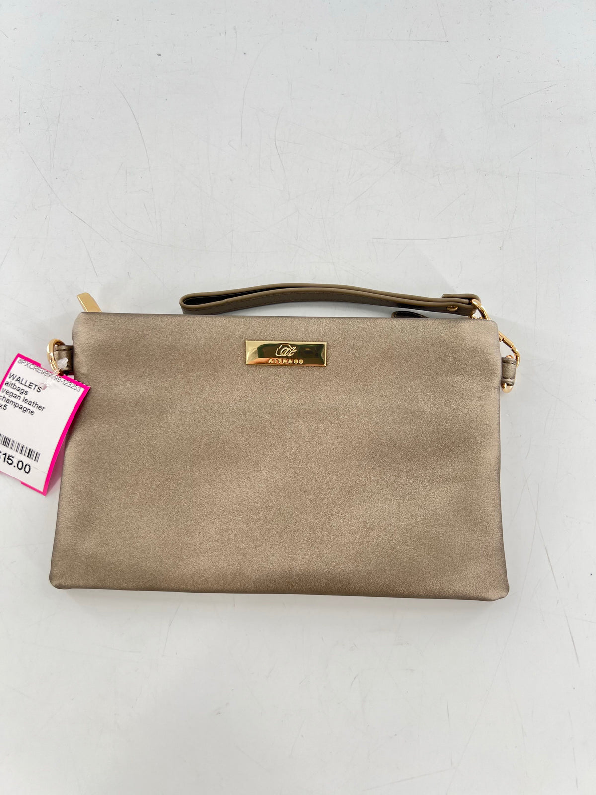 vegan leather wristlet