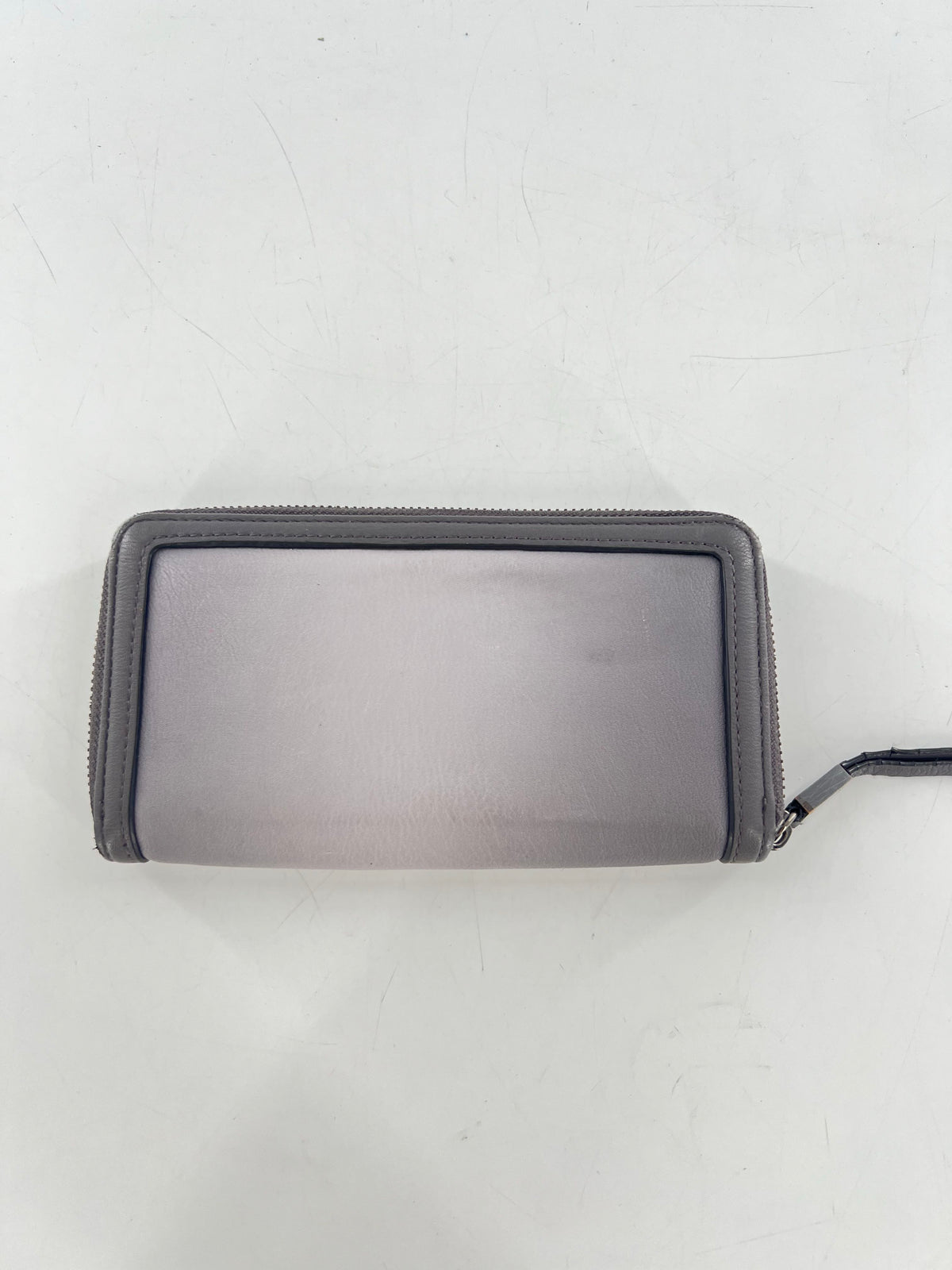 two-tone zip-around wallet