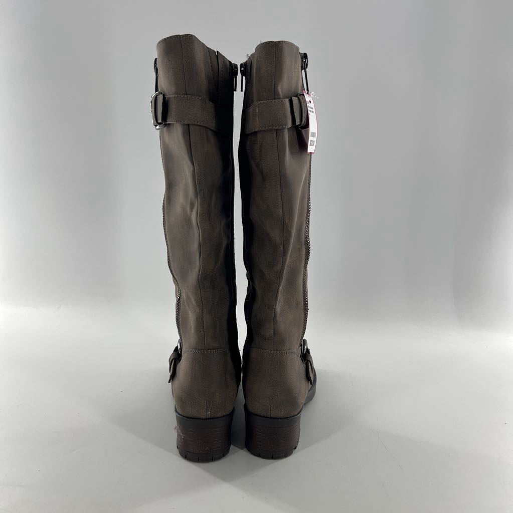 9 vegan leather riding boot