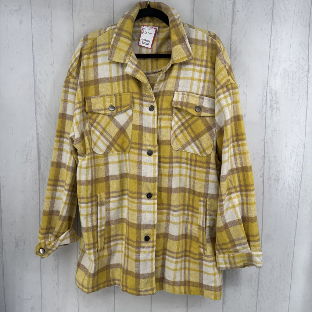 1XL plaid shacket