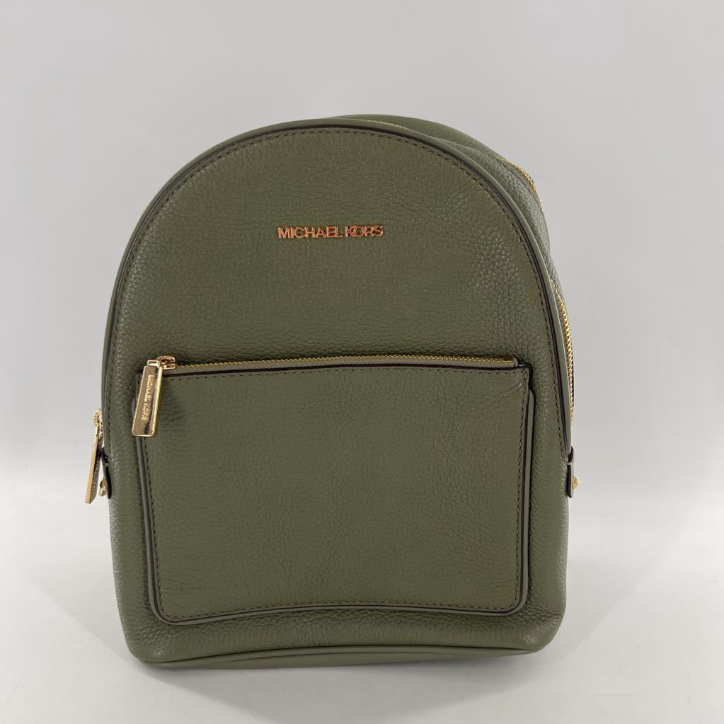 R398 pebbled double zip backpack