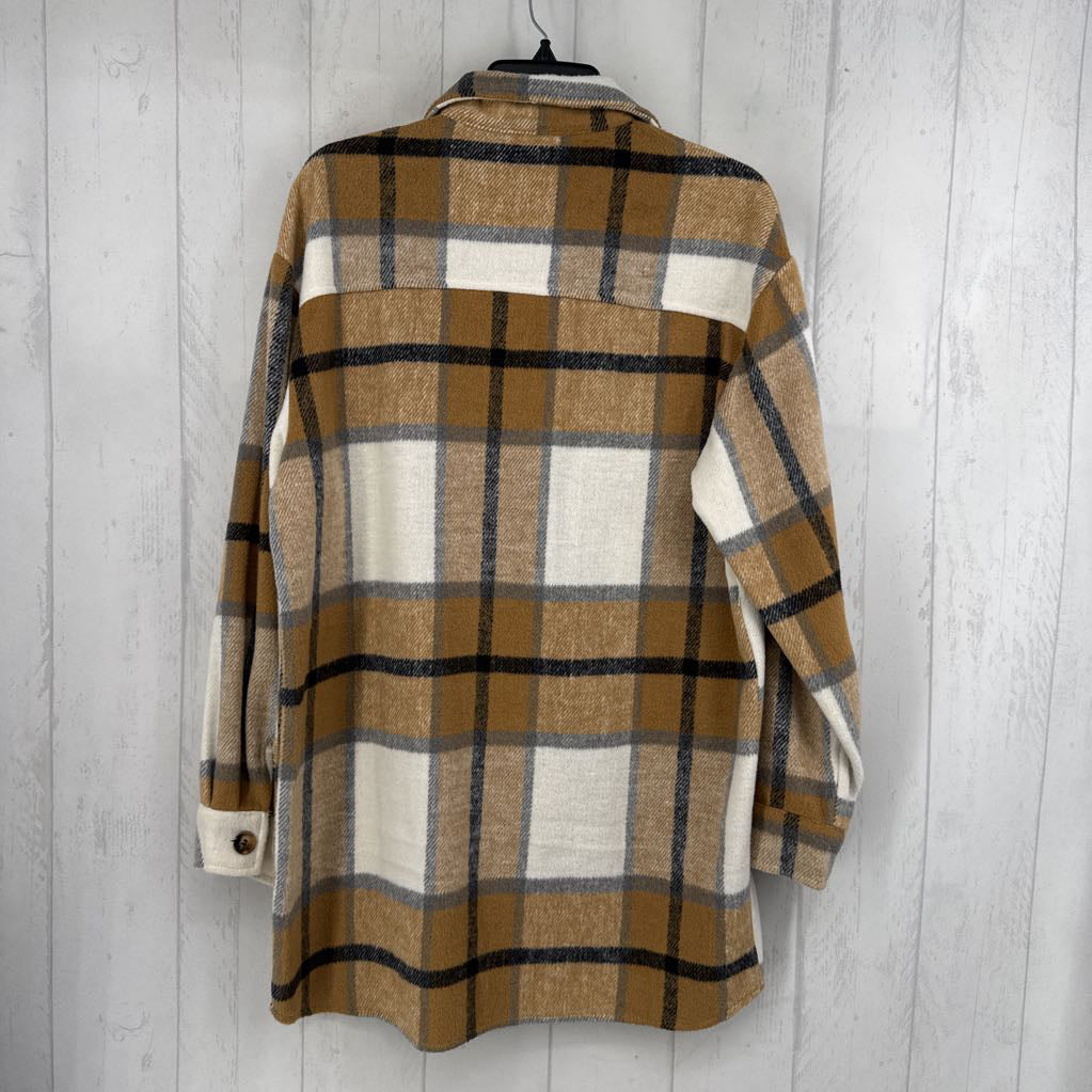 M plaid shacket