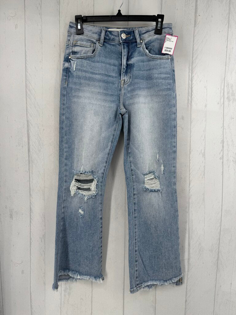 5 wide leg crop jean