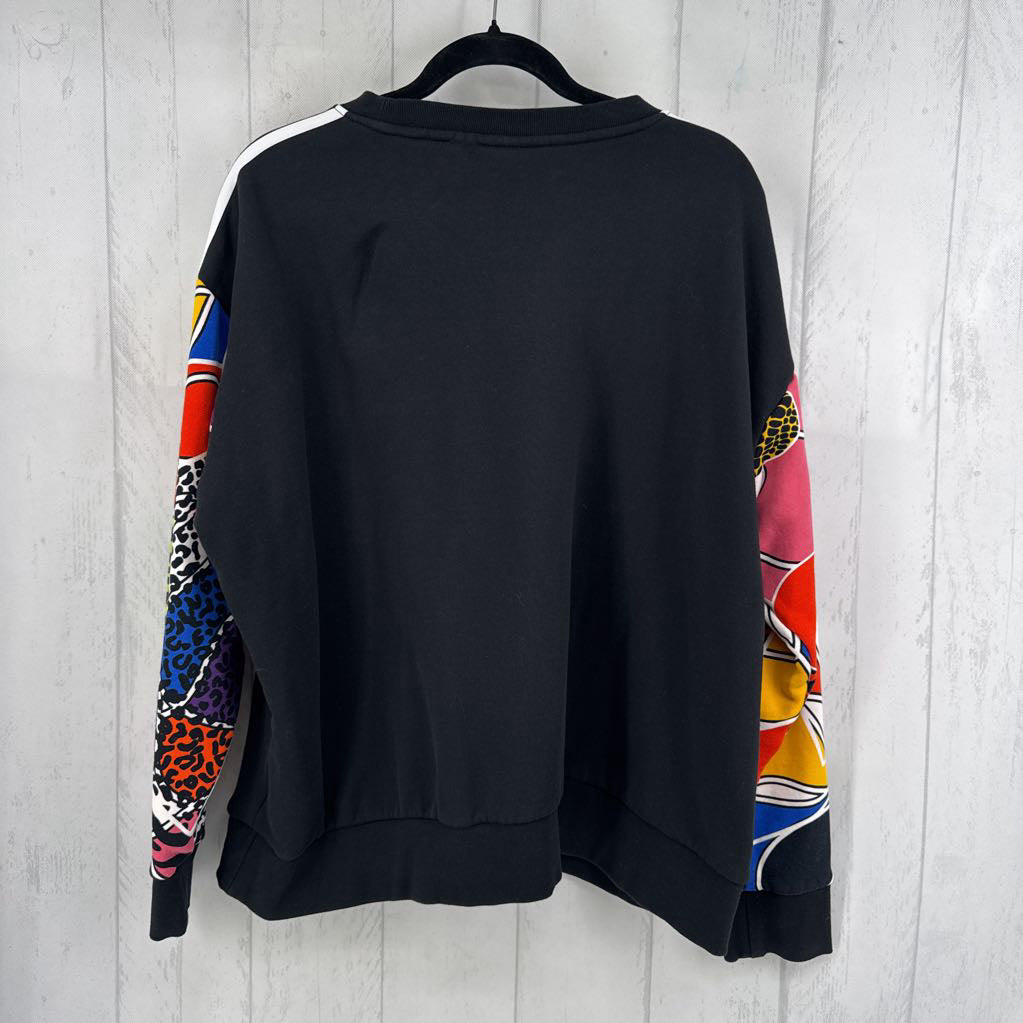 XL crewneck sweatshirt w/ colorful slv