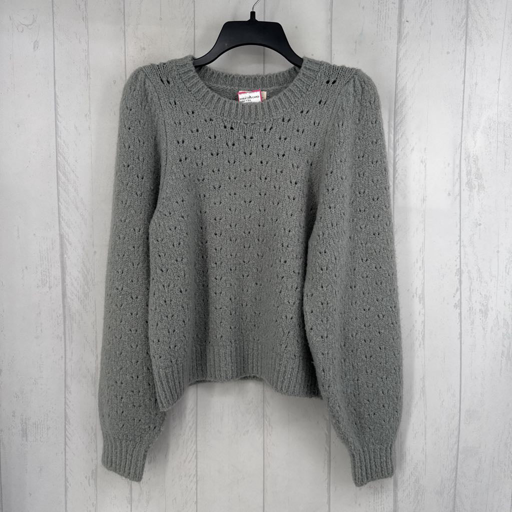M crewneck crochet sweater