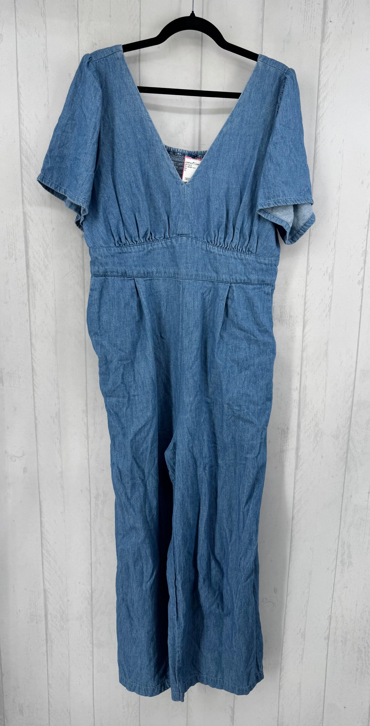 XL denim s/s jumpsuit