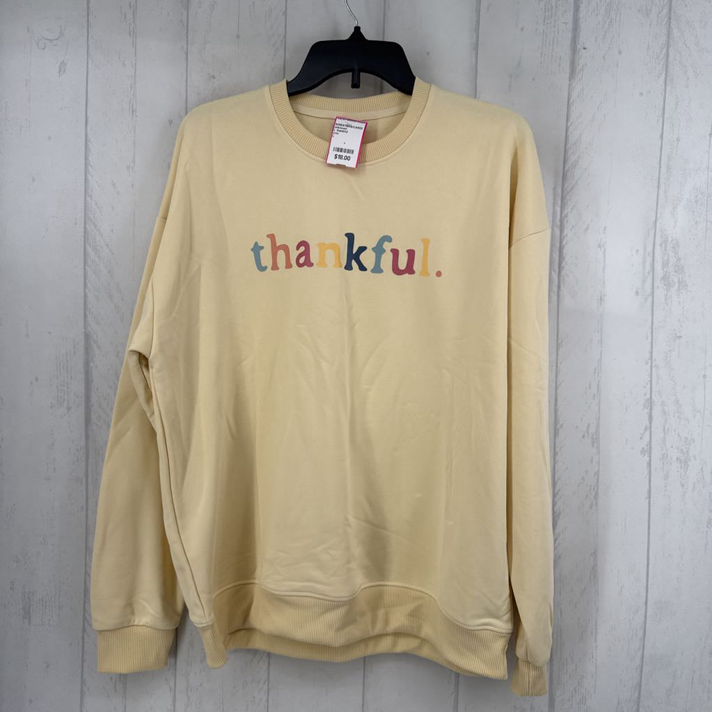 L thankful crewneck sweatshirt