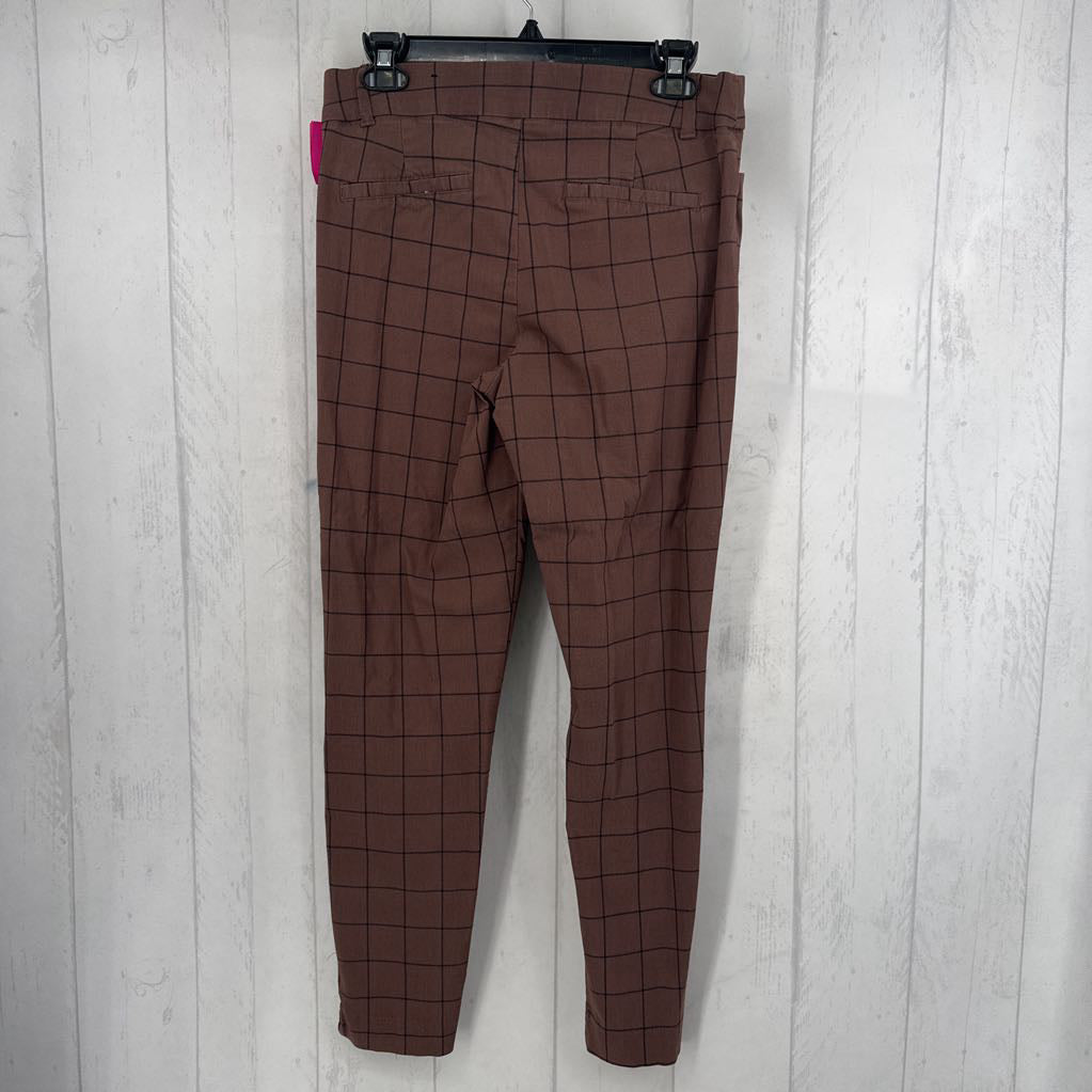 M plaid pull-on skinny pant