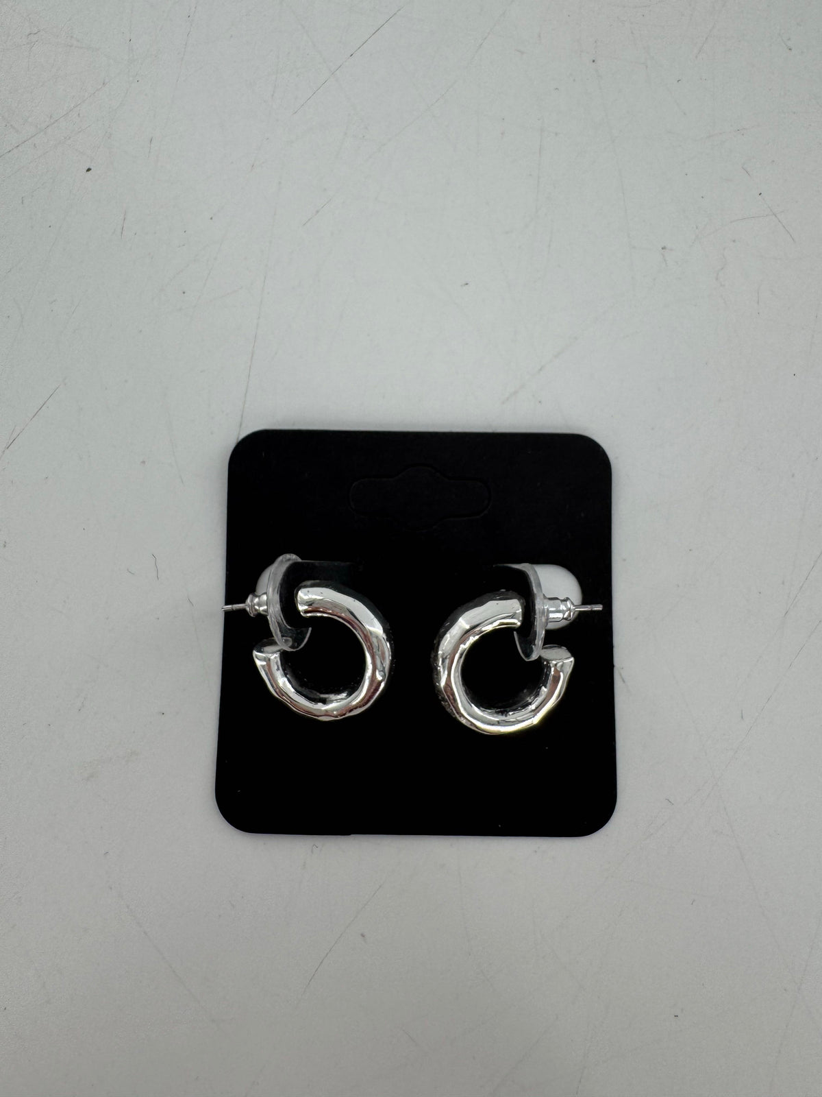 silver hoop earrings