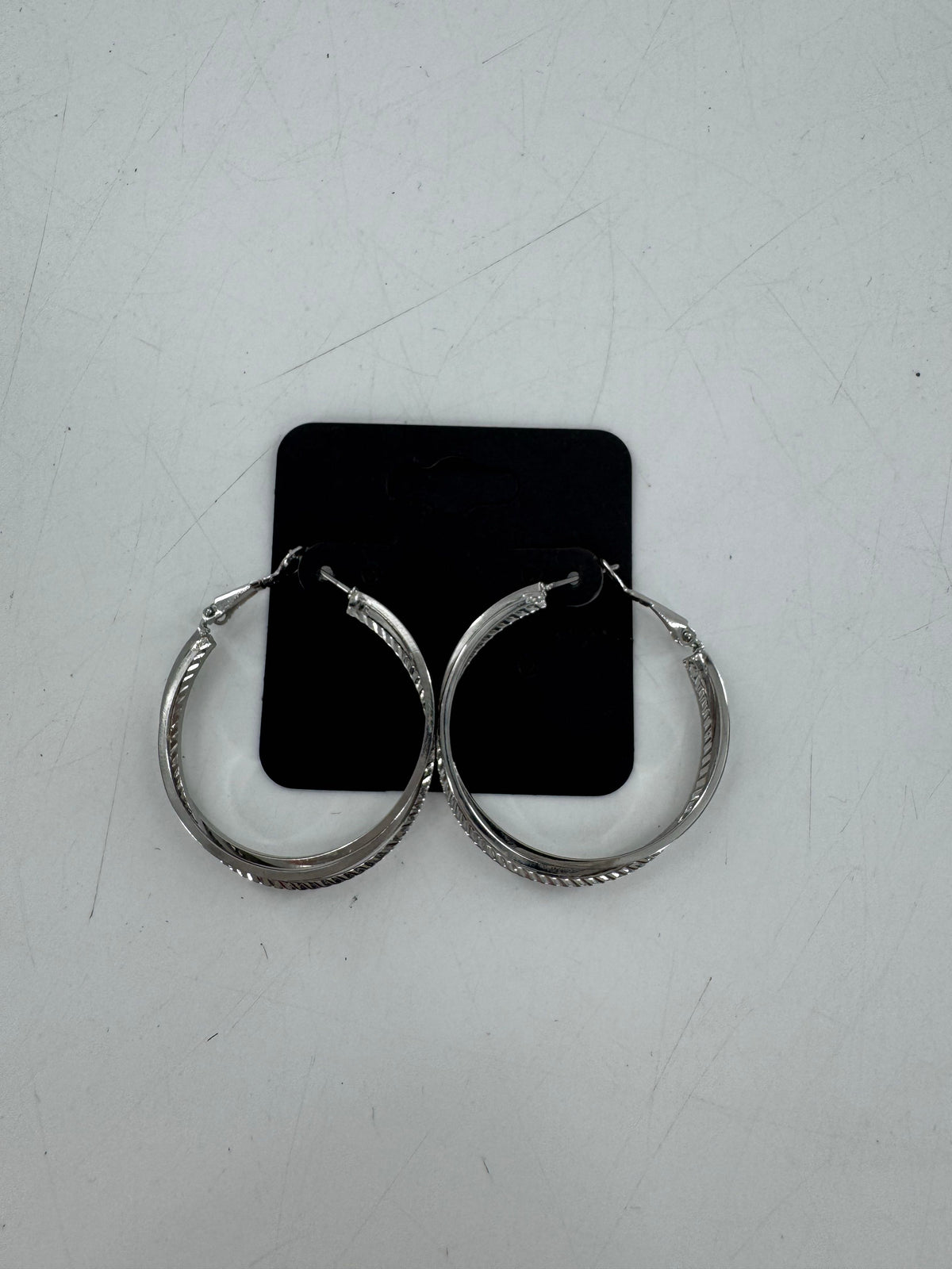 silver hoop earrings