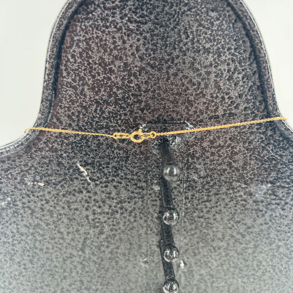 10" gold minimalist owl pendant necklace