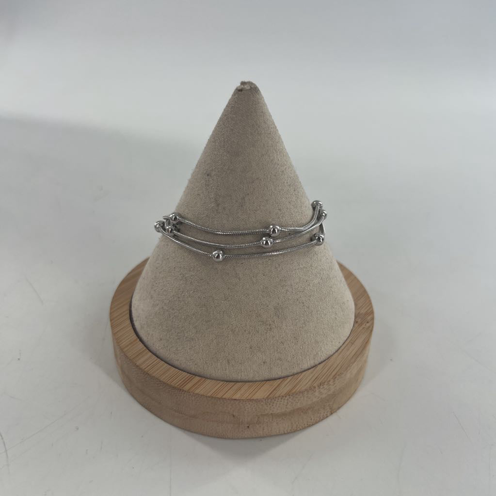 silver multiple strand bracelet