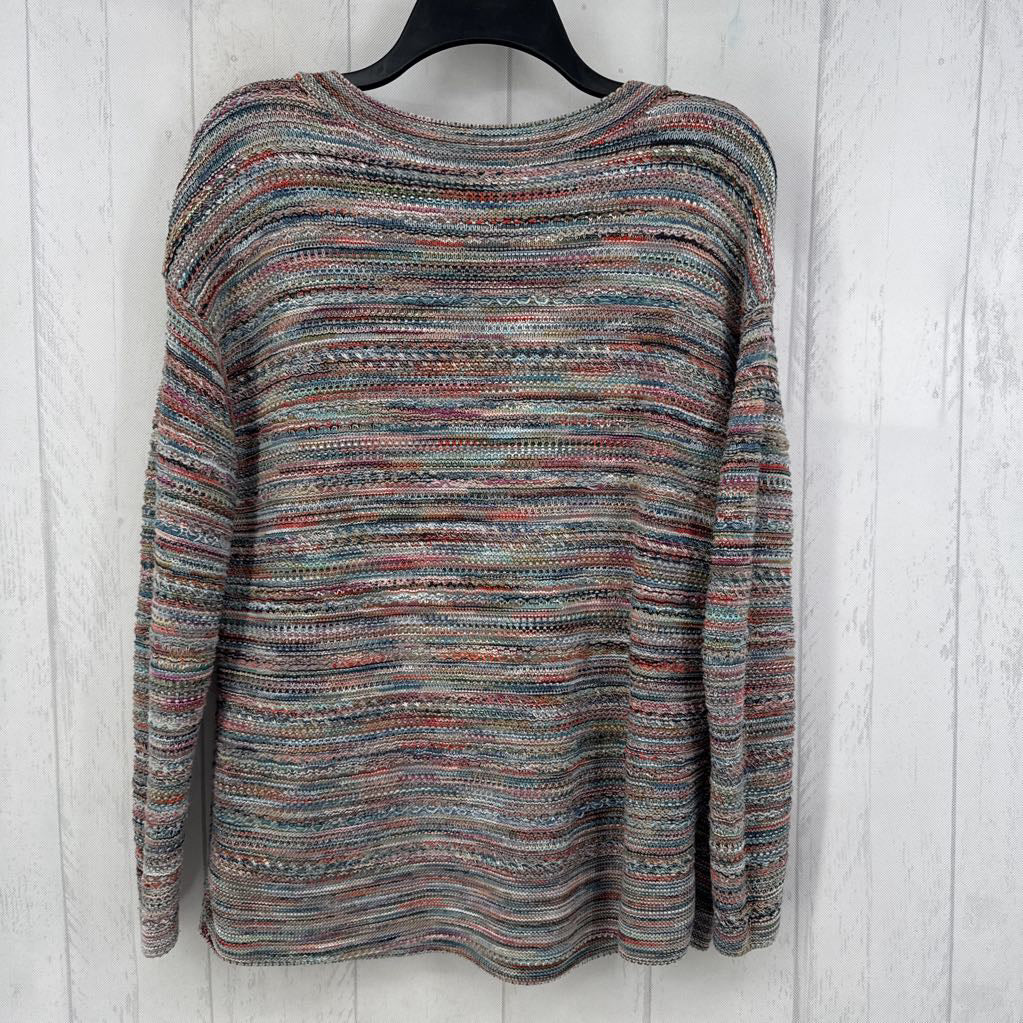 S colorful crochet sweater