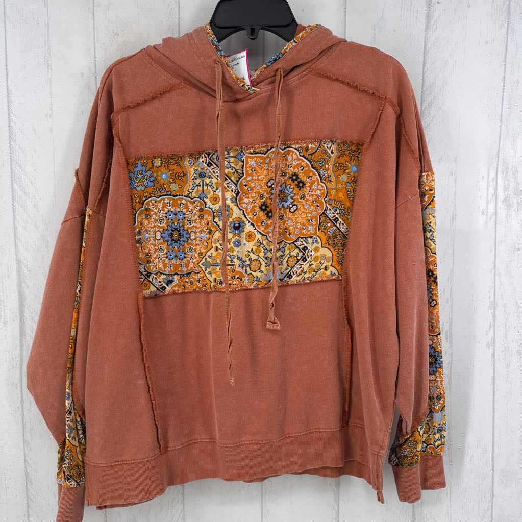 S mixed media hoodie