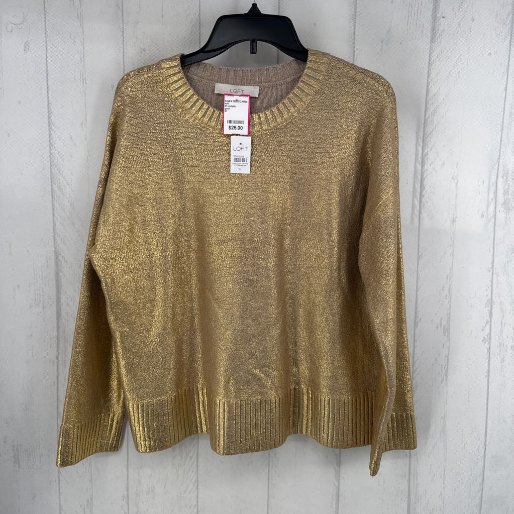 M metallic crewneck sweater