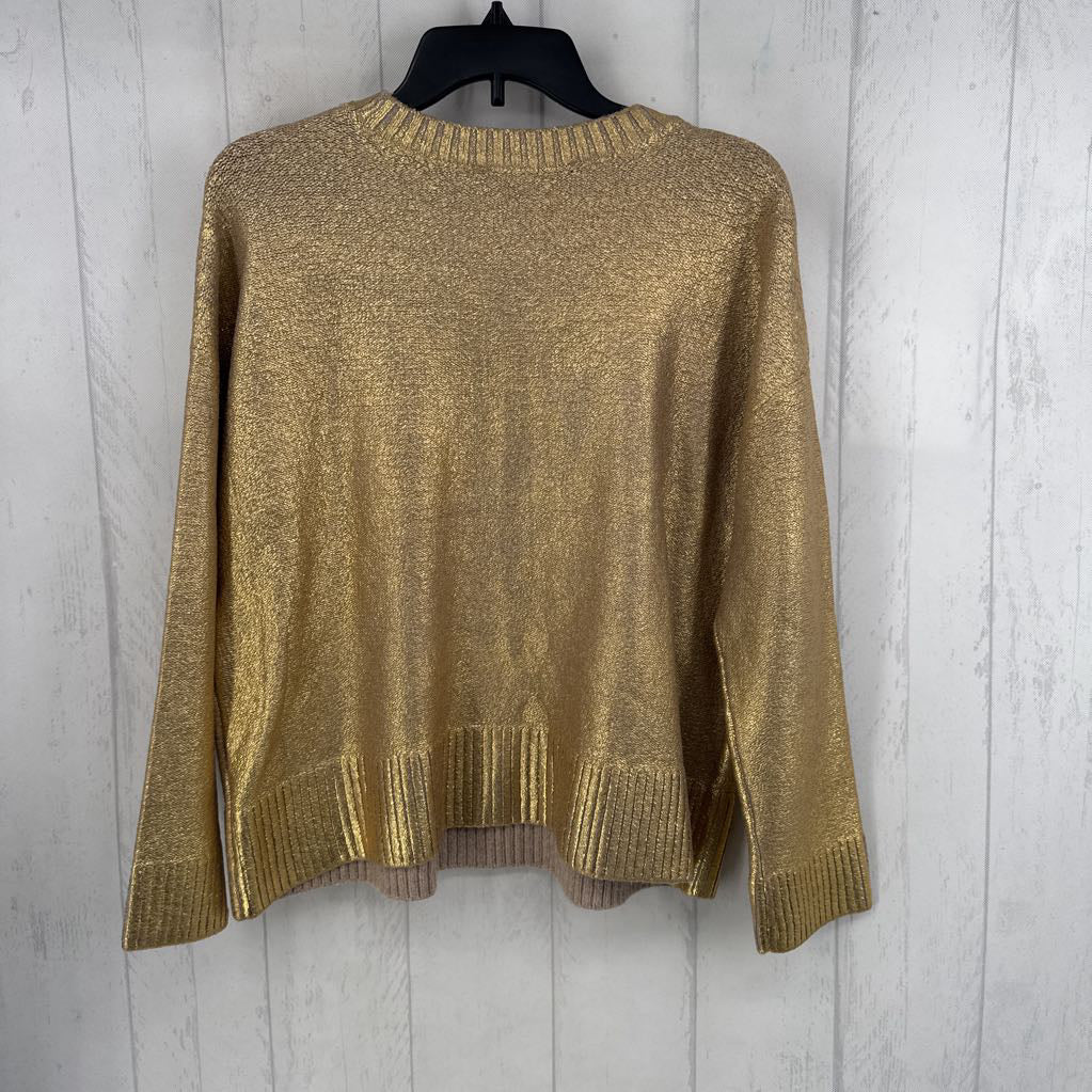 M metallic crewneck sweater