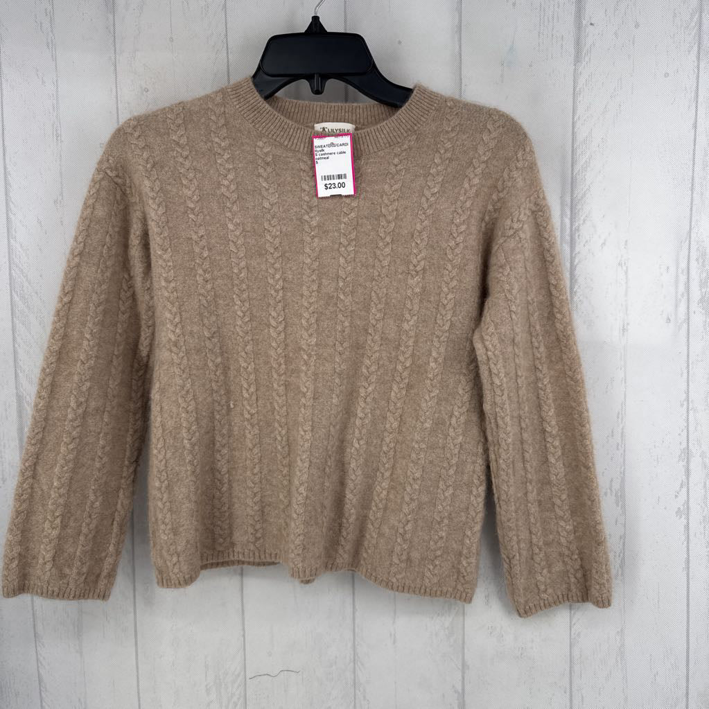 S cashmere cable knit sweater