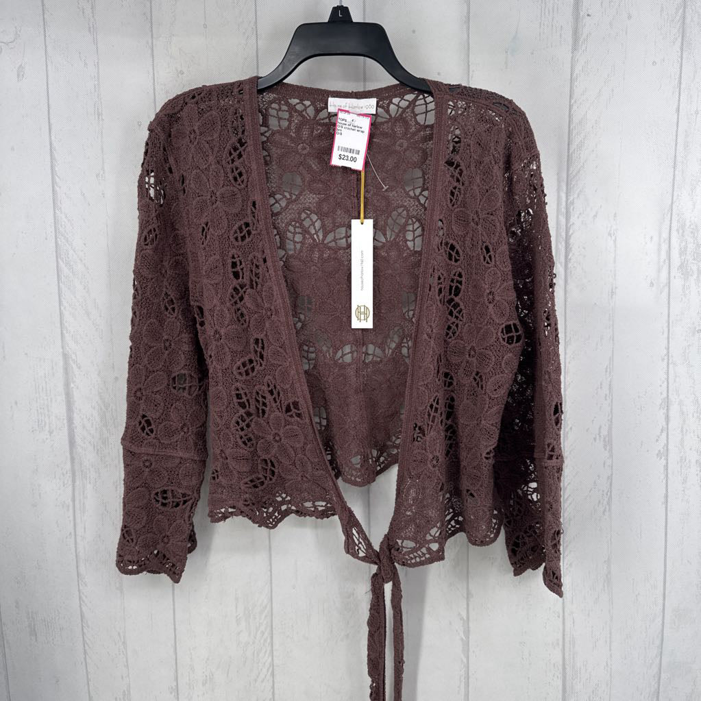 O/S crochet wrap top