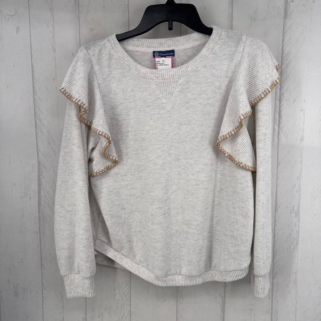 Mp ruffled fleece l/s top