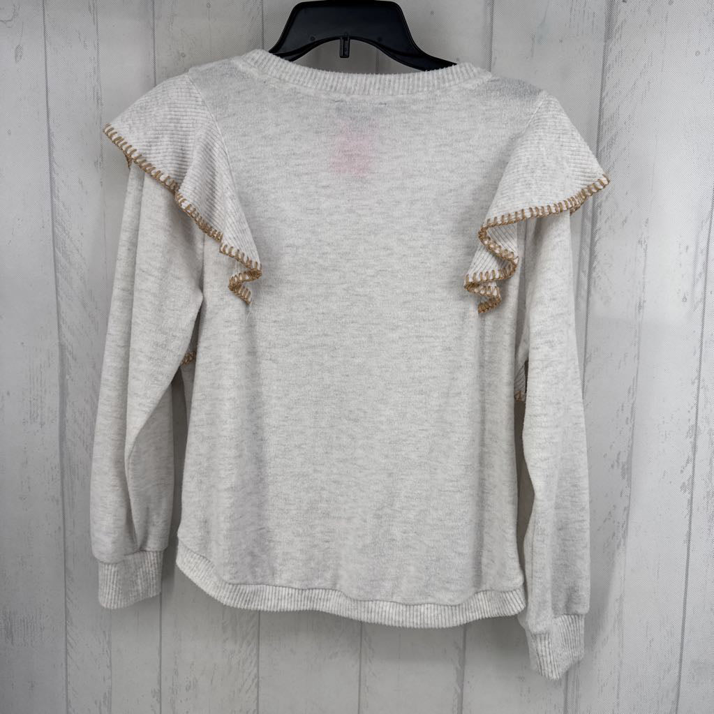 Mp ruffled fleece l/s top