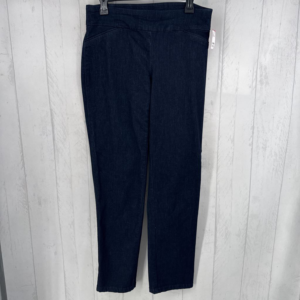 8 pull-on stretch denim trouser