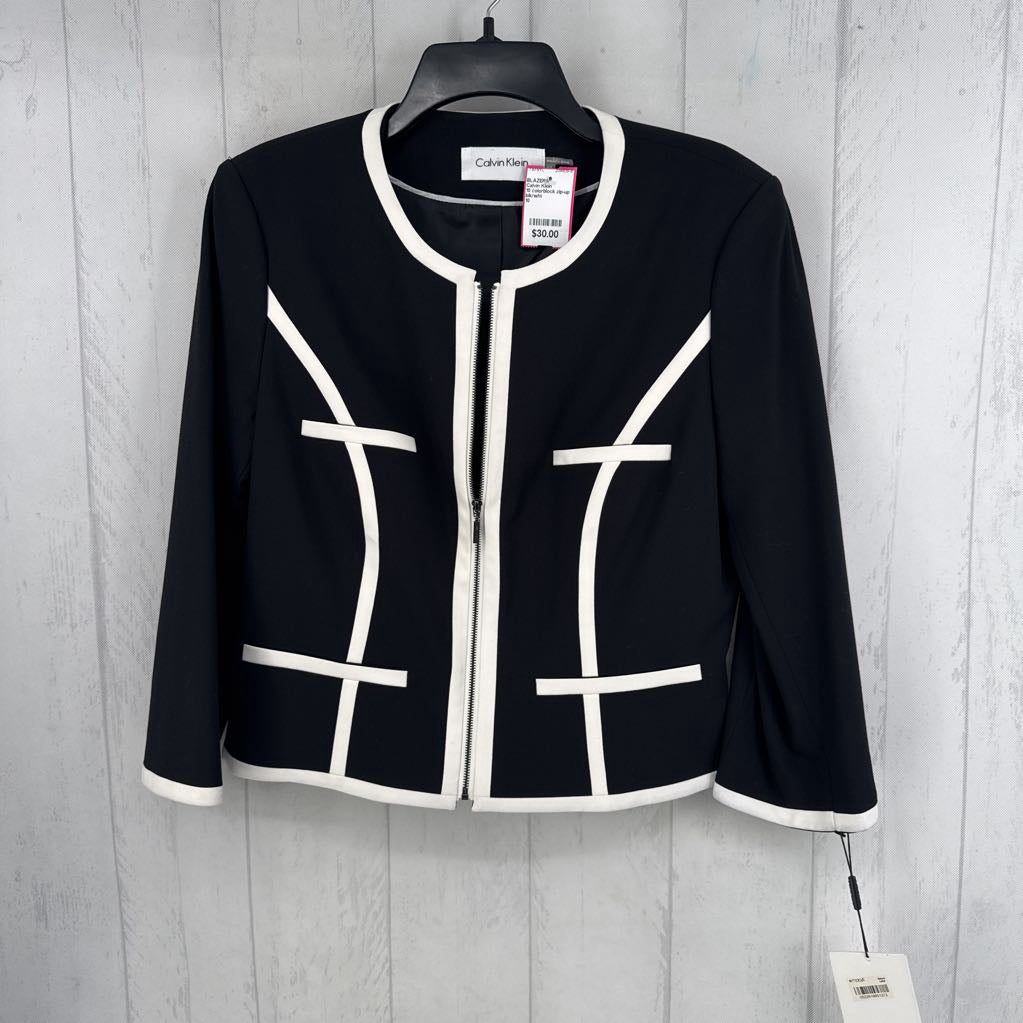 10 colorblock zip-up jacket