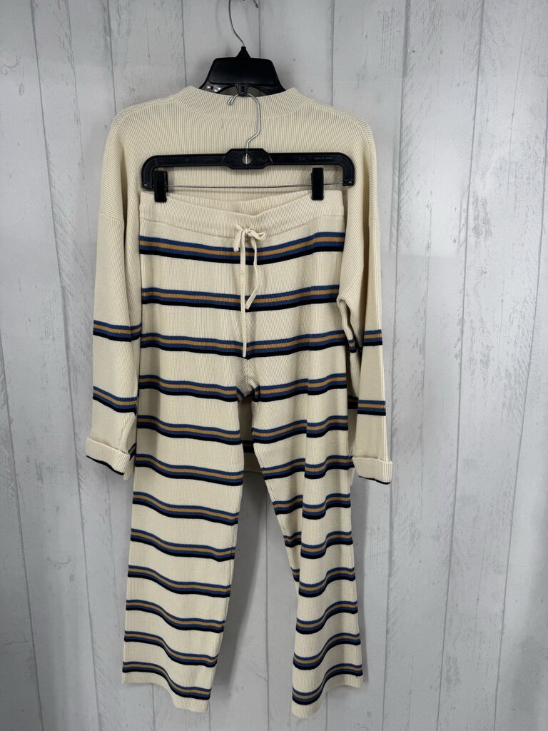 M 2pc striped knit pant set