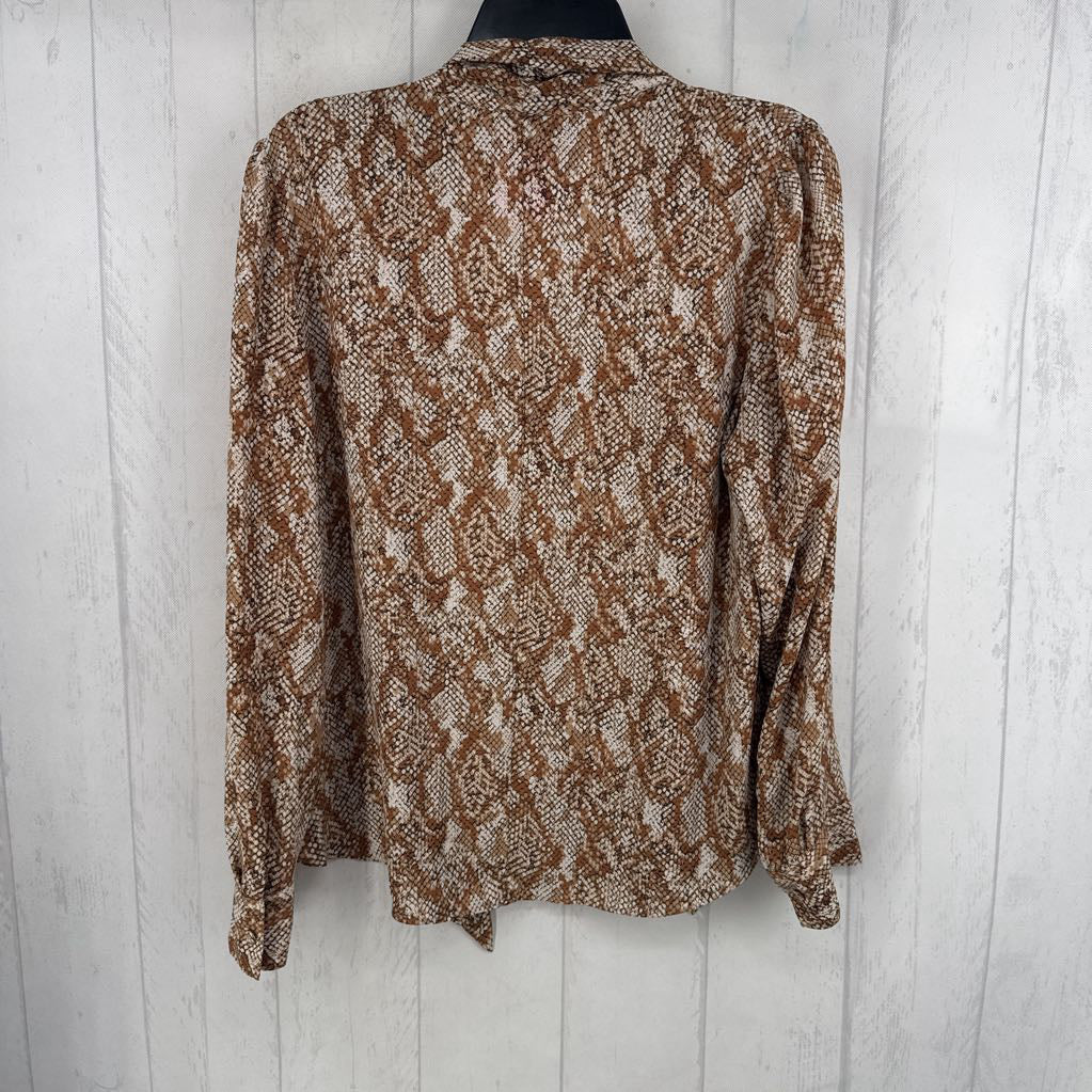 M python print tie front l/s top