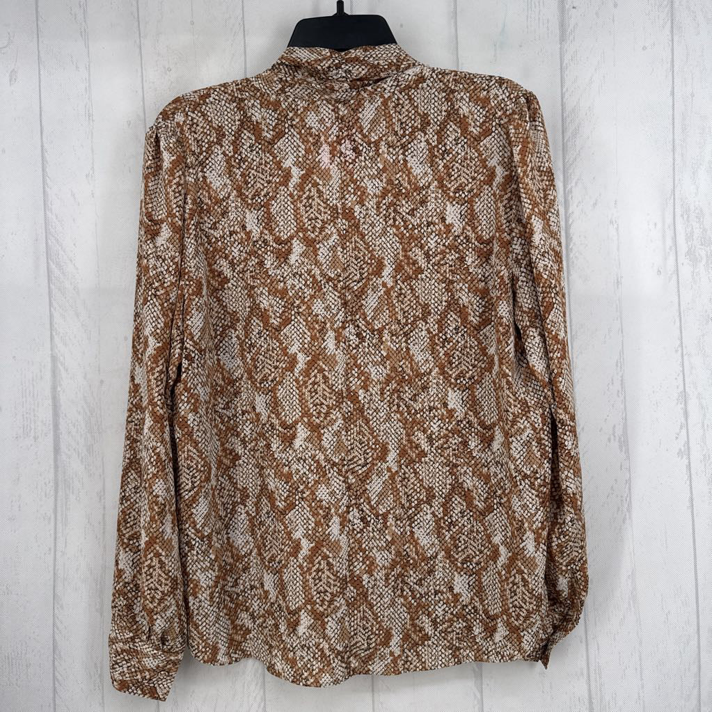 M python print tie front l/s top
