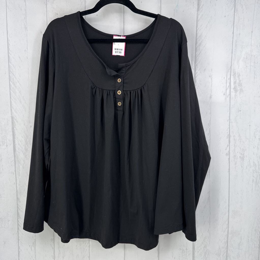 3XL button detail l/s tee