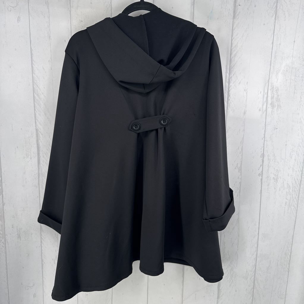 1X hooded swing jacket