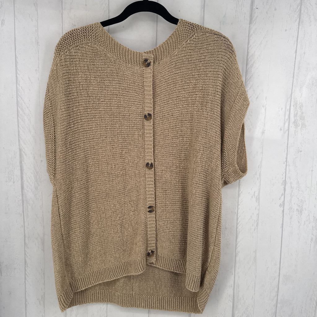 2X crochet boatneck cap slv top