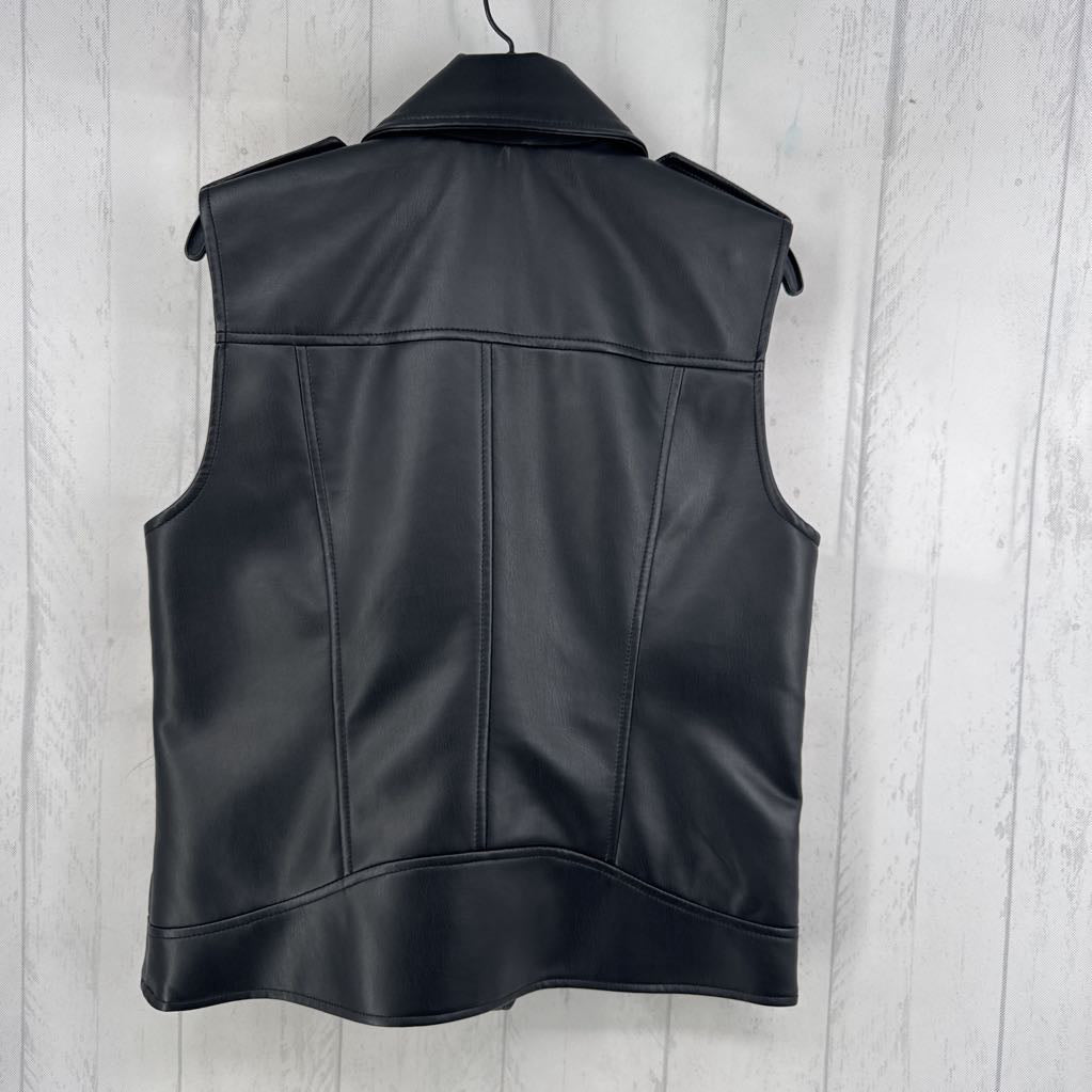 R98 S vegan leather moto vest