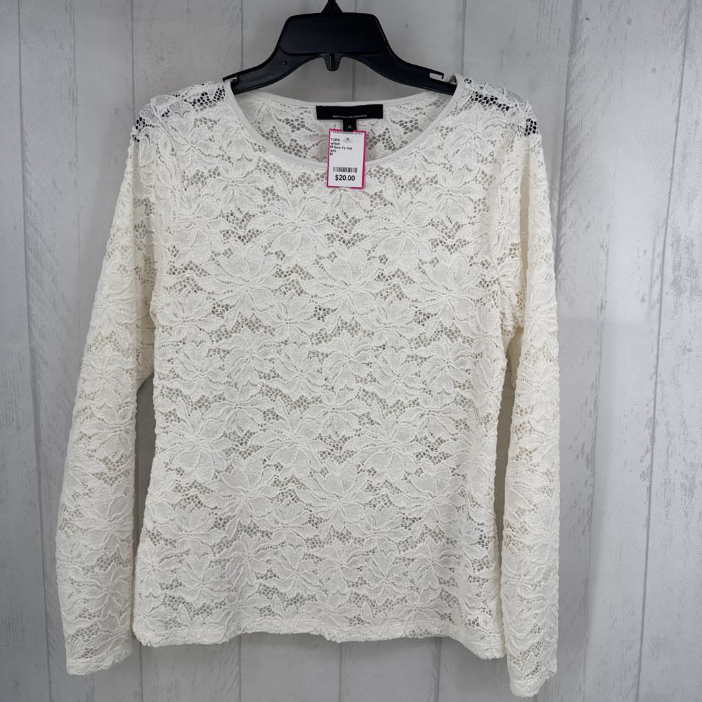 M lace l/s top