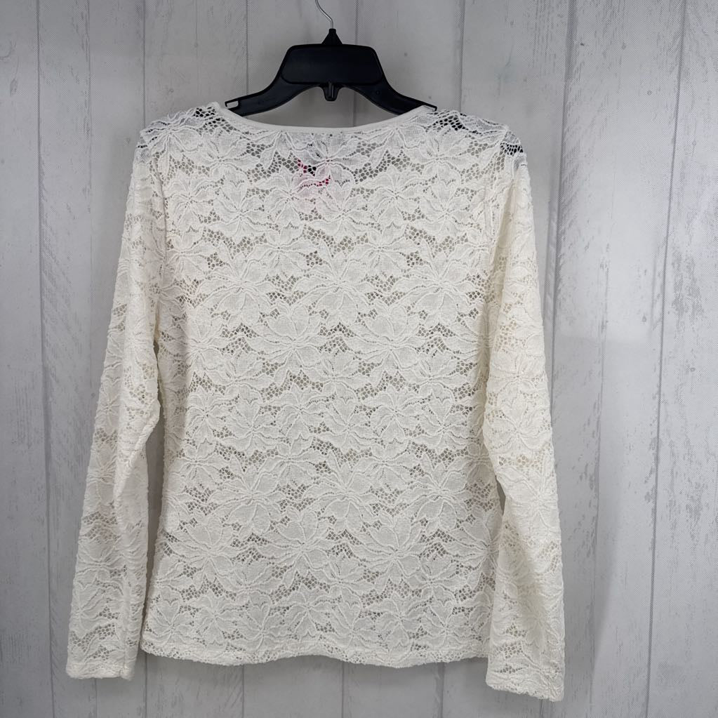 M lace l/s top