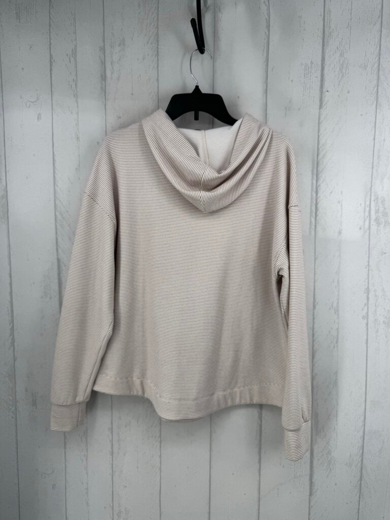 M striped hooded pullover
