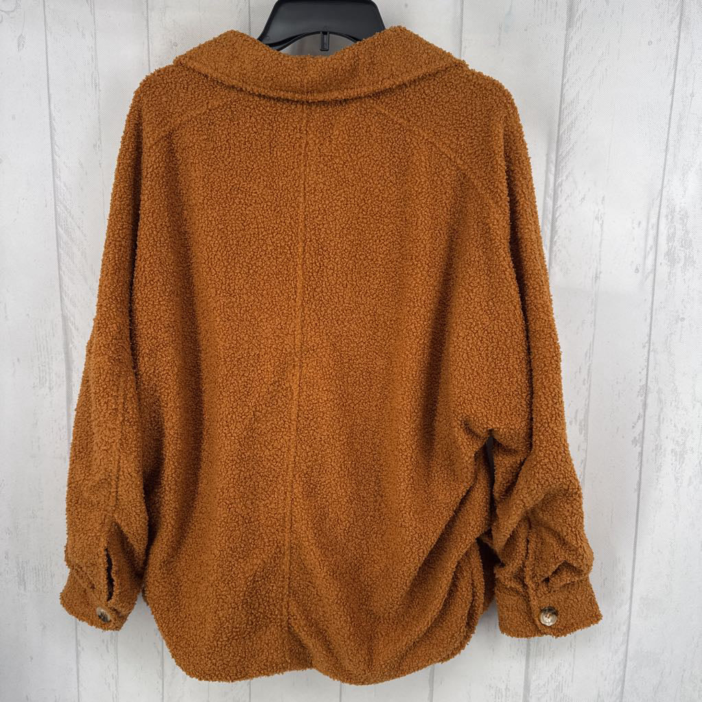 L textured sherpa shacket