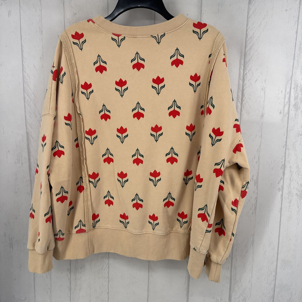S tulip print sweatshirt