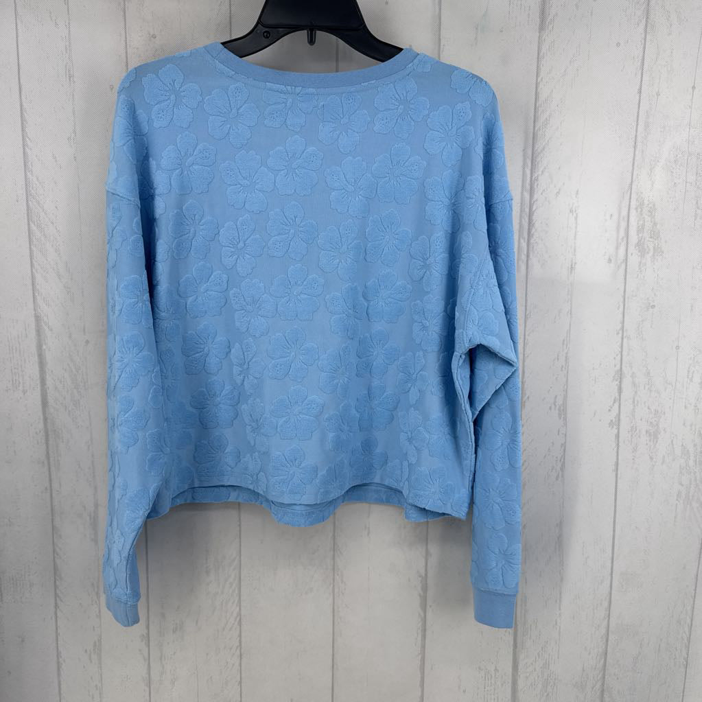 M french terry floral l/s top