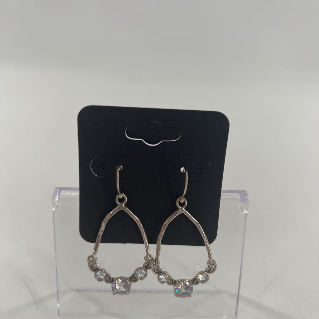 .925 silver rhinestone dangle earrings