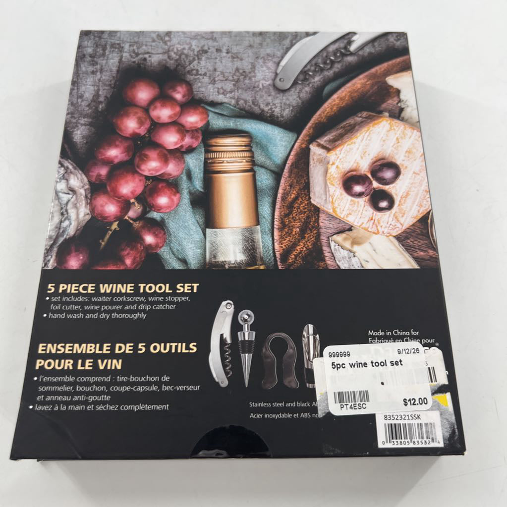 5pc wine tool set