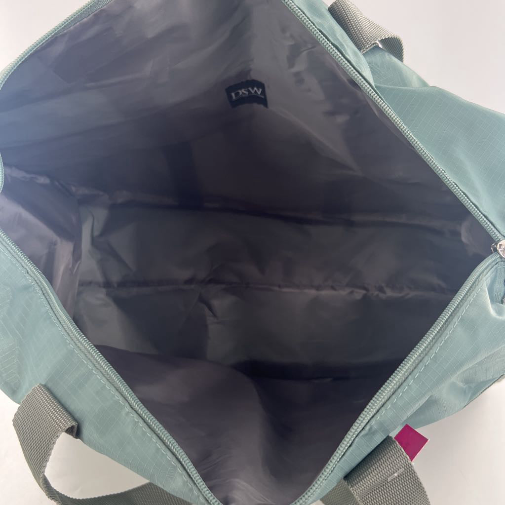 green duffel bag