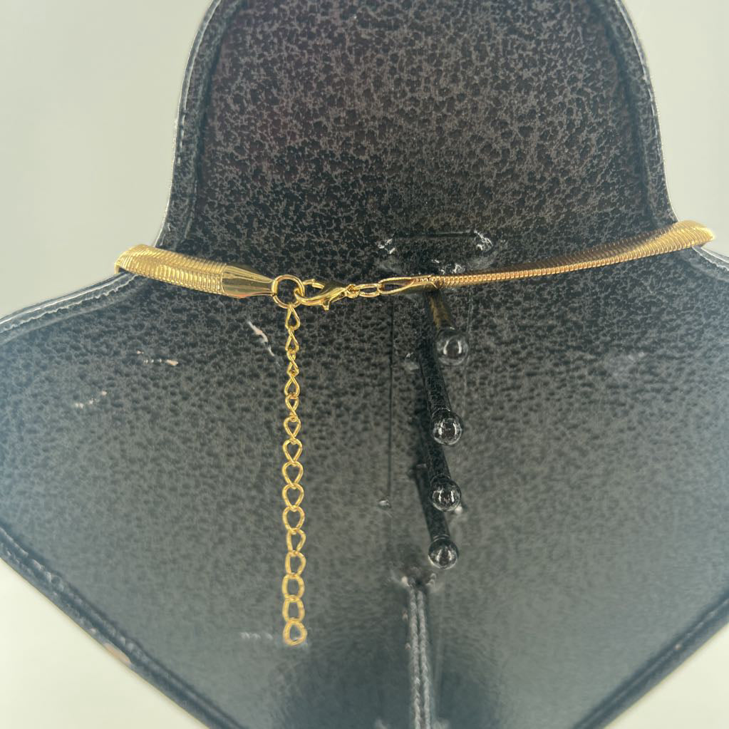 12" gold tone chain necklace