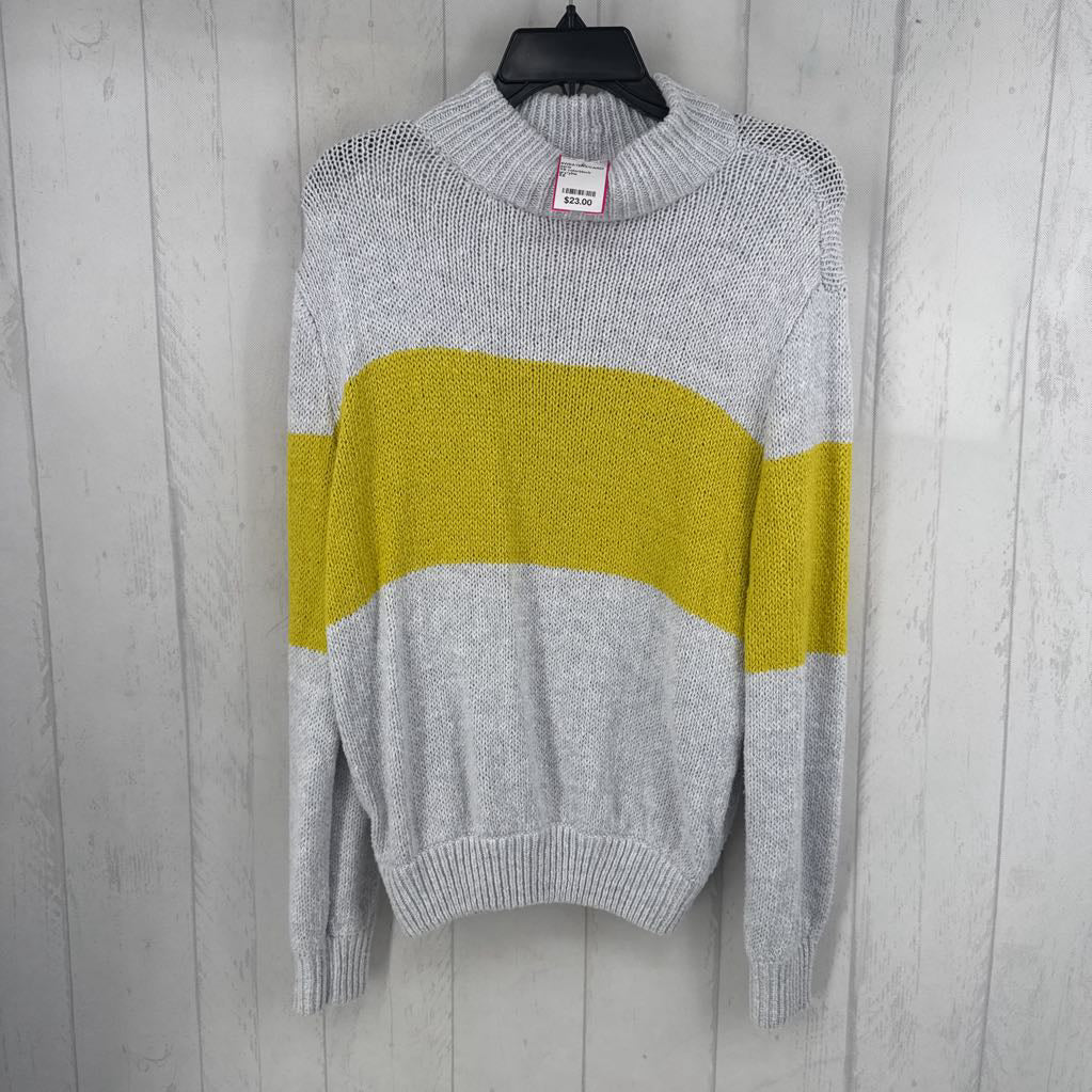 XS colorblock mock neck sweater